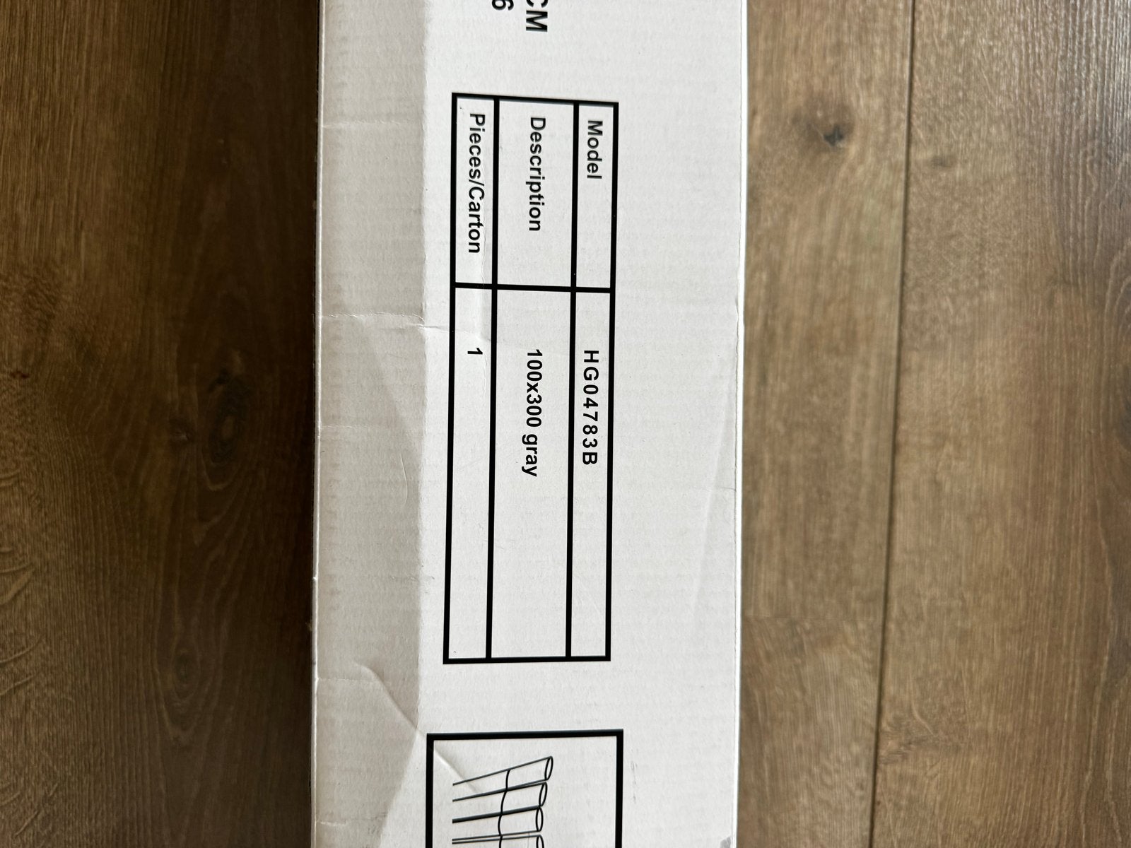 Balkonscherm PVC 100x300 cm grijs, Ophalen, Kunststof, 1 tot 2 meter, Nieuw
