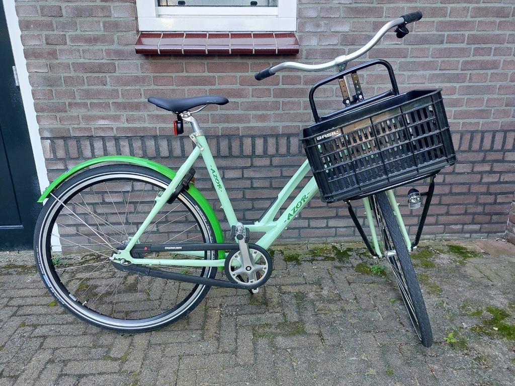 Azor groene damesfiets 28 inch frame 53-56 Terugtraprem, 53 tot 56 cm, Ophalen of Verzenden, Zo goed als nieuw, Overige merken