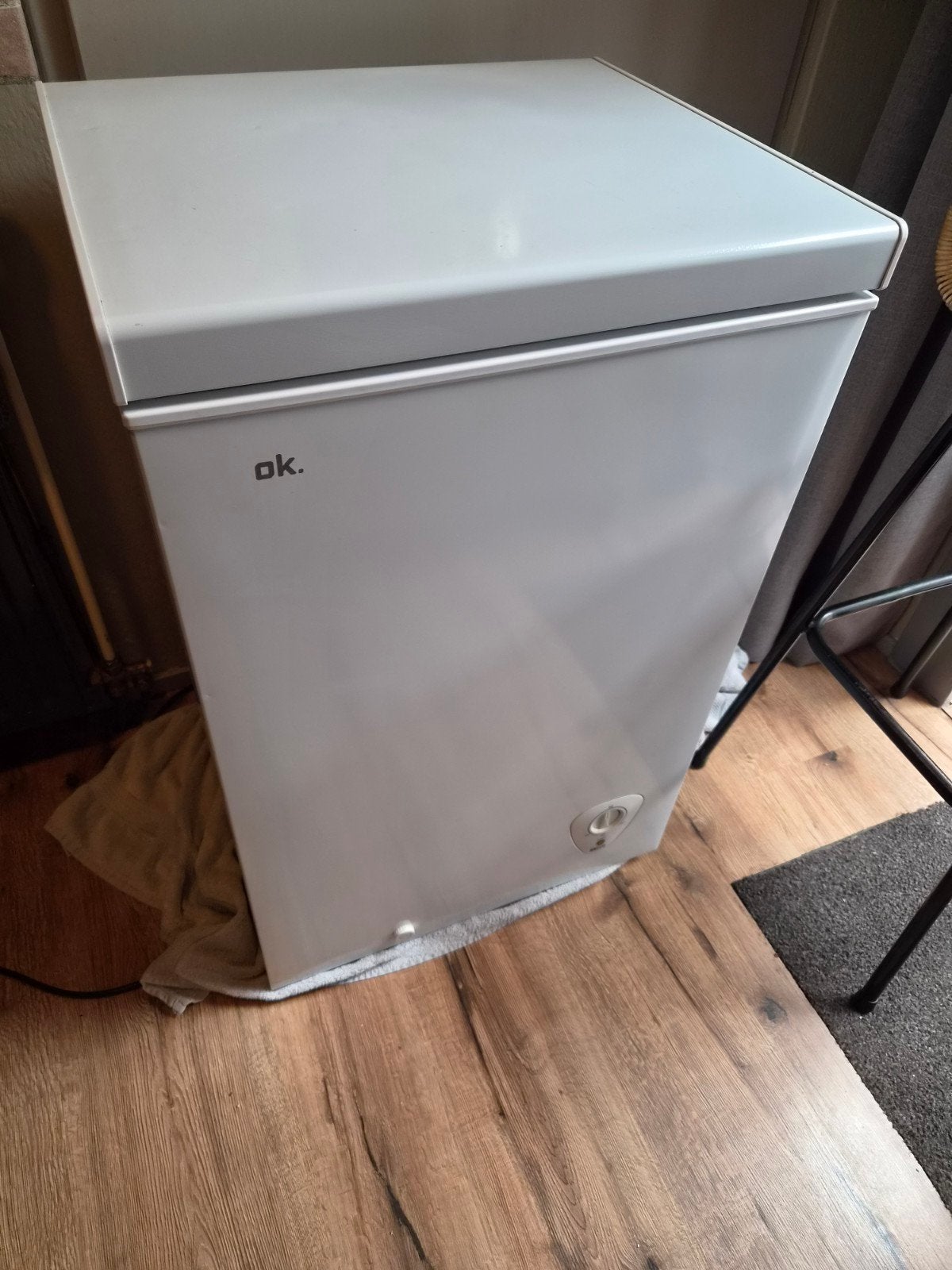 OK Vriezer Bovenlader 90L - Zo goed als nieuw, Vrieskist, Minder dan 60 cm, Zo goed als nieuw, Vrijstaand