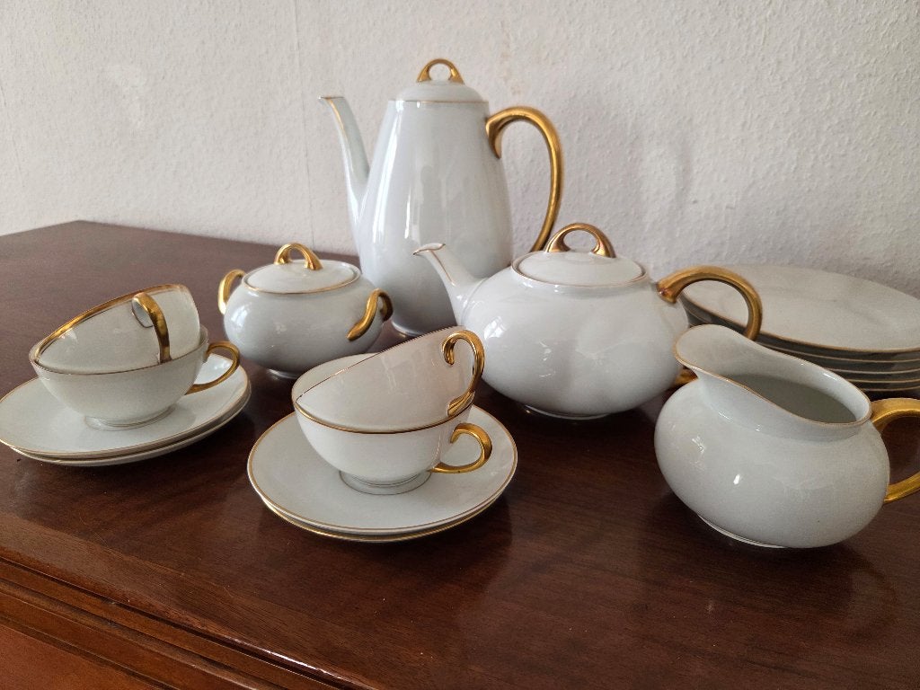 Hutschenreuther porseleinen theeservies, Antiek en Kunst, Ophalen of Verzenden