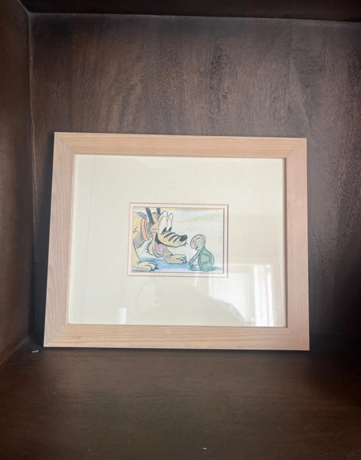 Pluto en Schildpad Schilderij - Handgemaakt Kunstwerk, Ophalen, Realistisch, Dieren, Handgeschilderd