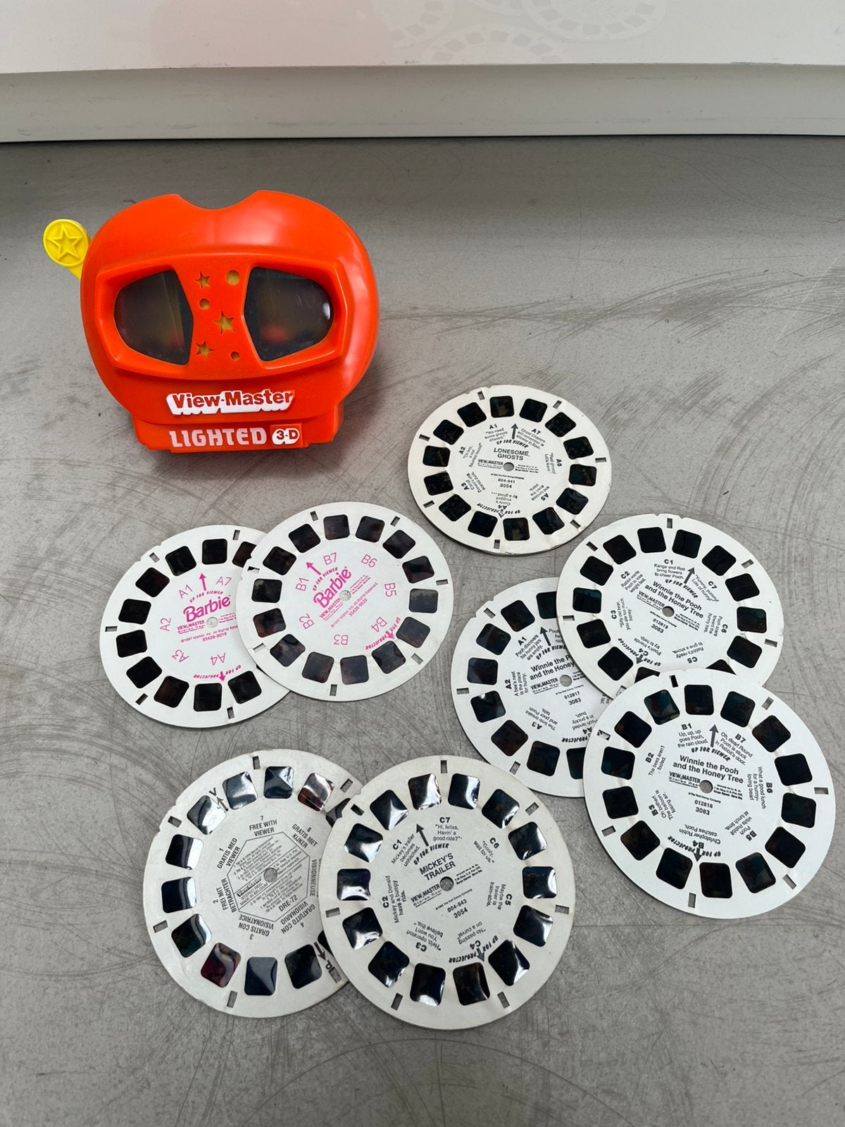 Vintage View-Master Lighted 3D met 8 schijven, Verzamelen, Speelgoed, Gebruikt, Ophalen