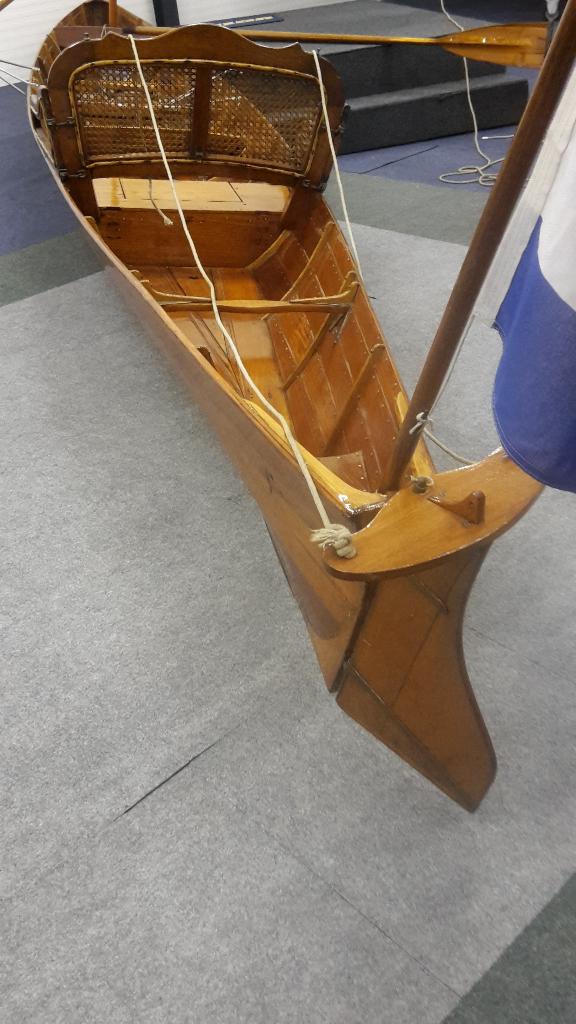 antieke zeilwherry, Ophalen, 1 m, Wherry, Met roeispanen of peddels
