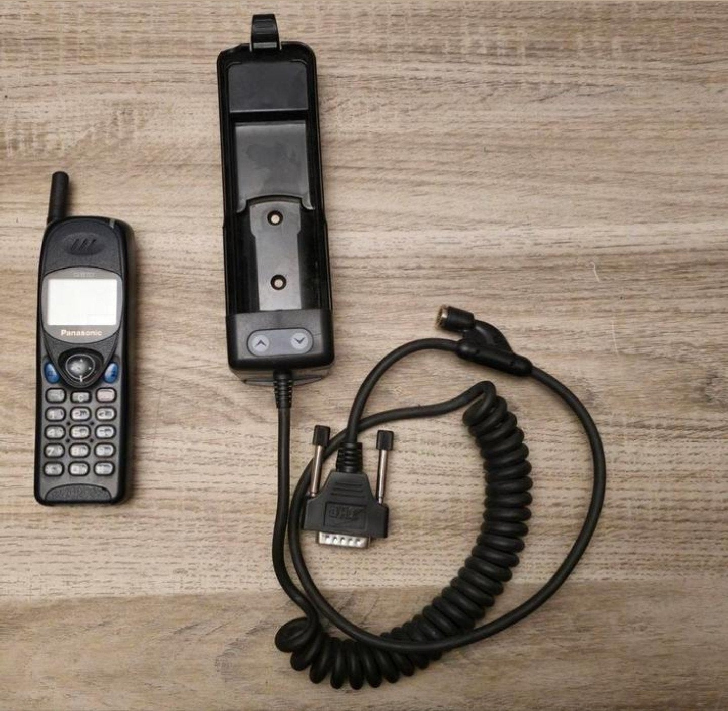 Zeldzame Vintage Panasonic Mobiele GSM Telefoon met Carkit., Ophalen of Verzenden
