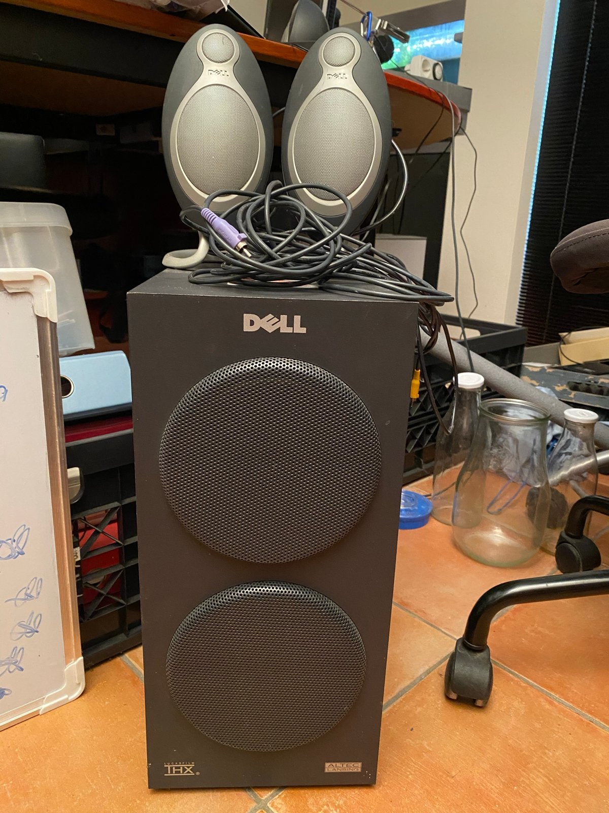 Dell Woofer met twee satelliet boxen (ideaal voor gamers), Ophalen, Speakerset