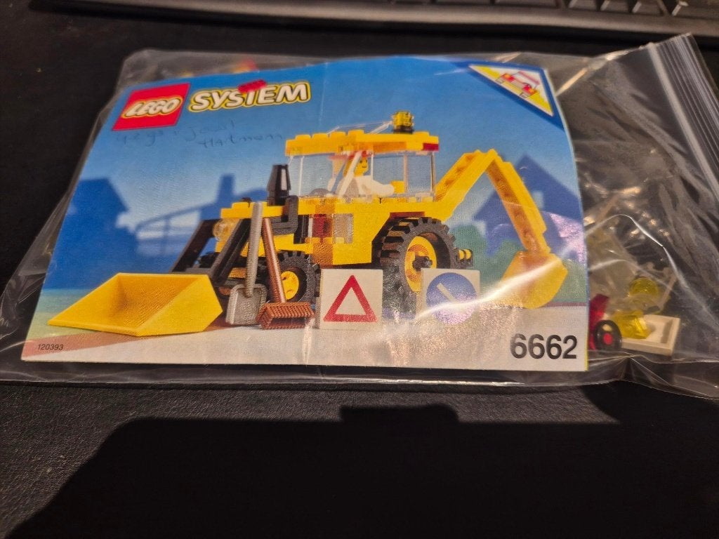 Lego 6662 Vintage Backhoe 1992, Gebruikt, Overige thema's, Lego, Inclusief accessoires