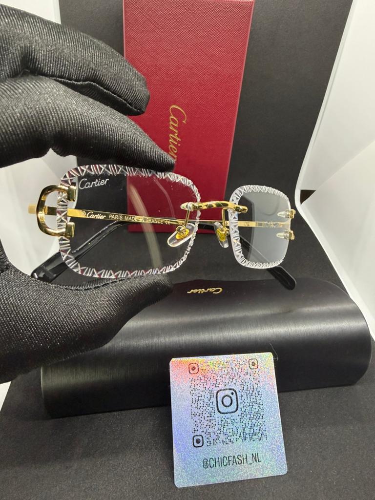 Cartier bril Diamond cut C Decor, Ophalen of Verzenden, Zo goed als nieuw, Overige merken