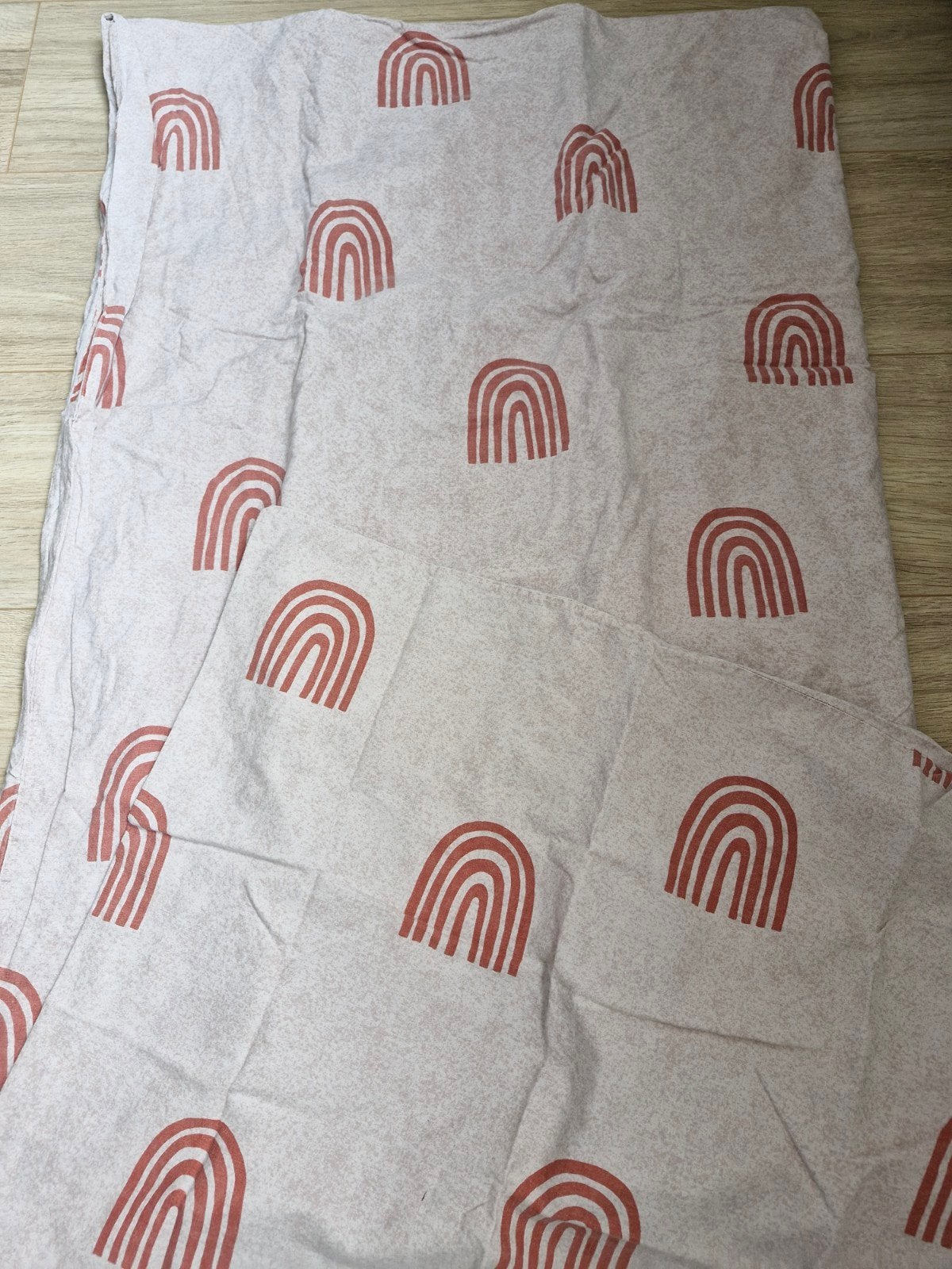 Dekbedovertrek 140x220 met regenboogjes, Meisje, Ophalen of Verzenden, Zo goed als nieuw, Roze
