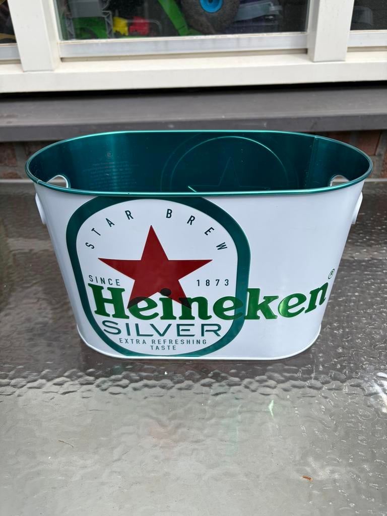 IJsbucket heineken silver, Verzamelen, Ophalen of Verzenden, Zo goed als nieuw, Heineken