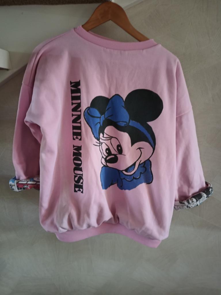 Jaren '80 trui Minnie Mouse binnenkant striptekeningen, Ophalen of Verzenden, Zo goed als nieuw