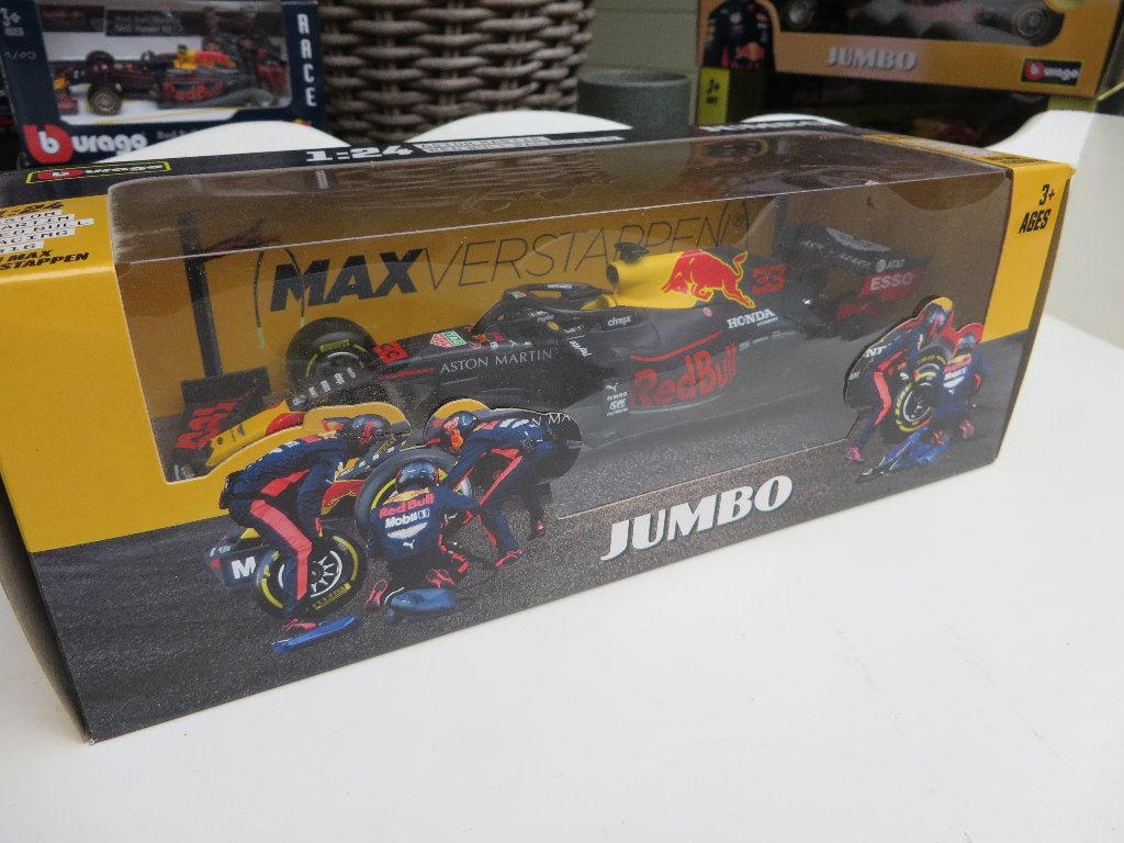 Burago 1:24 Max Verstappen Red Bull RB 16 JUMBO, Hobby en Vrije tijd, Modelauto's | 1:24, Ophalen of Verzenden, Nieuw, Bburago