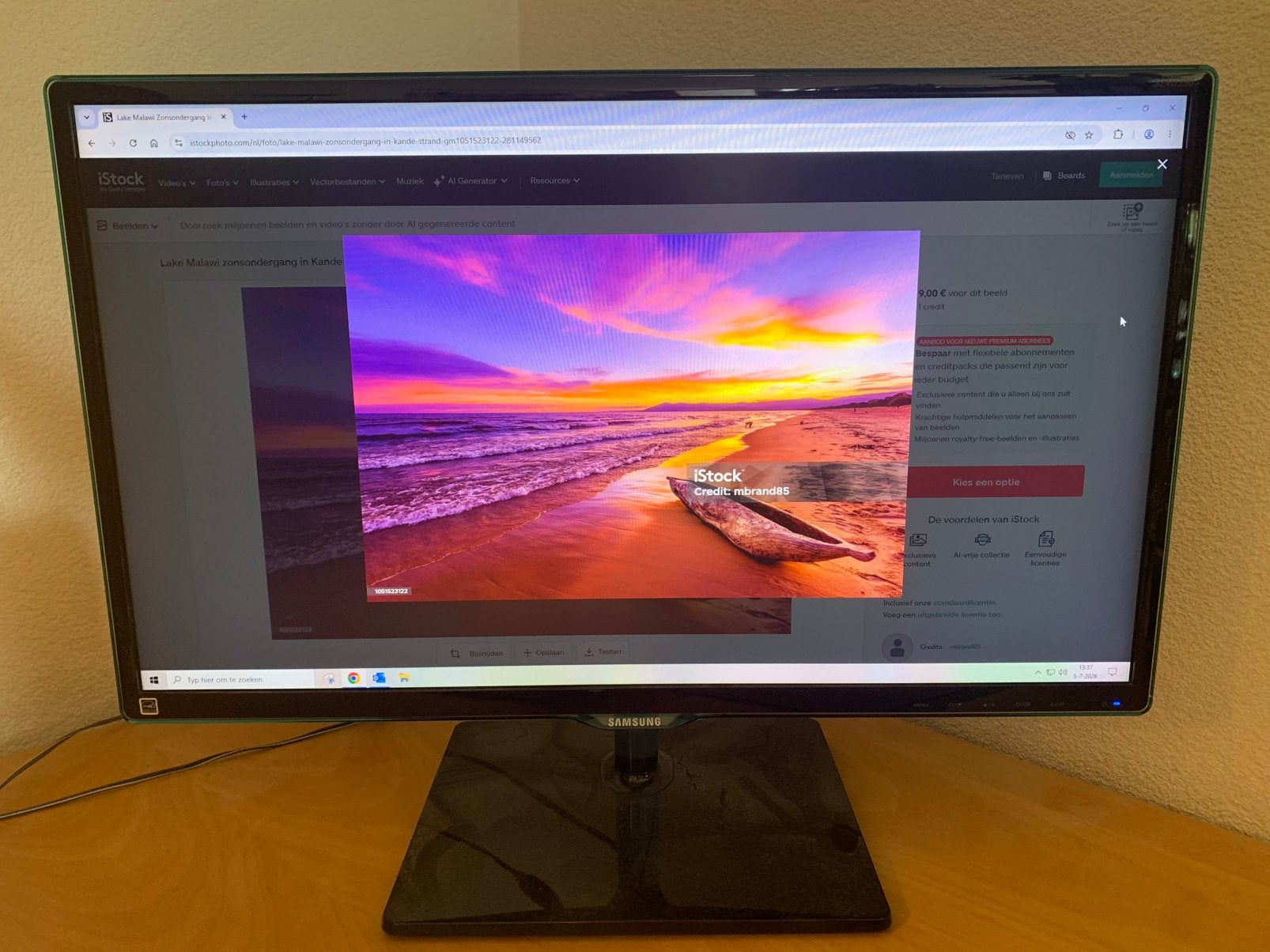 Samsung beeldscherm, 24inch, Full HD, Ophalen of Verzenden, Zo goed als nieuw, 60 Hz of minder