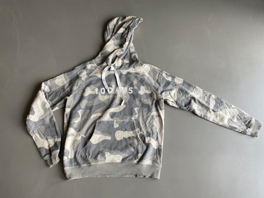 10 Days camo hoodie maat 38, Ophalen of Verzenden, Zo goed als nieuw, Maat 38/40 (M), Grijs