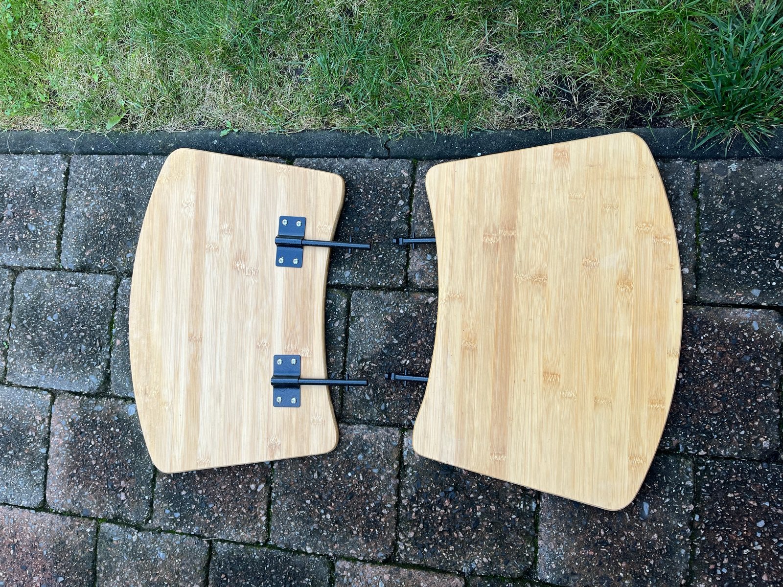 Bamboe zijtafelbladen voor kamado urban chef bbq 2 stuks, Ophalen, Zo goed als nieuw