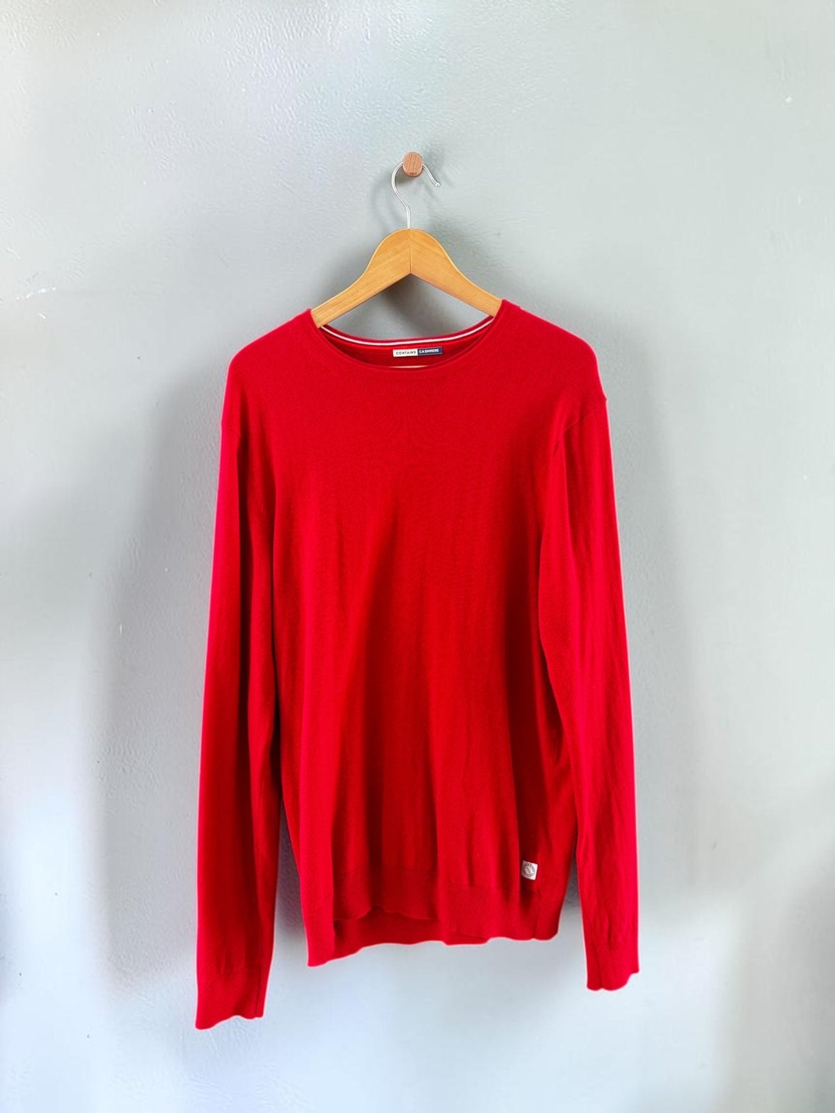 Scotch & Soda rood trui sweater cashmere katoen maat L large, Ophalen of Verzenden, Zo goed als nieuw, Maat 42/44 (L), Rood