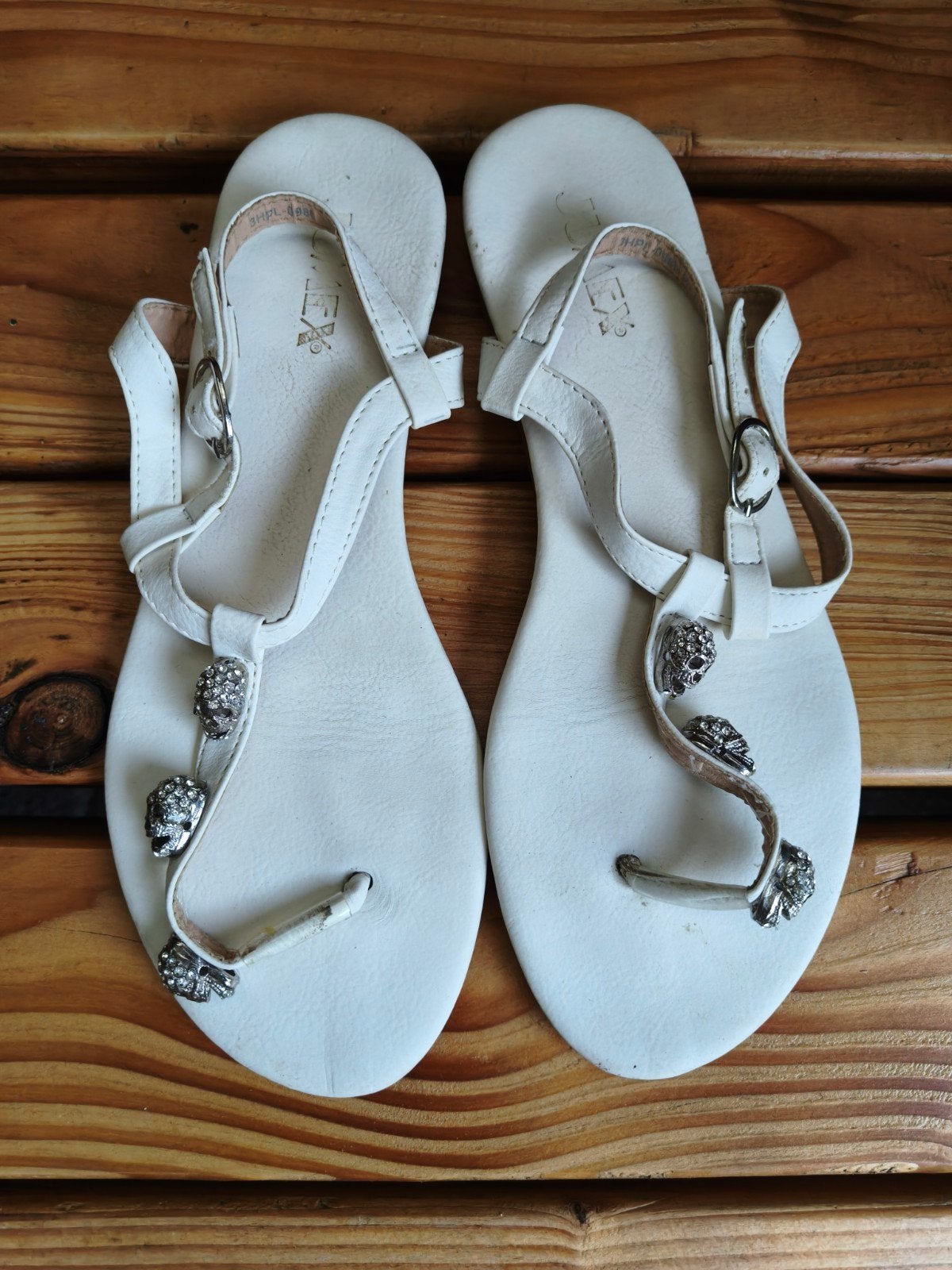Zomer sandalen maat 38, Wit, Zo goed als nieuw, Jumex, Sandalen of Muiltjes