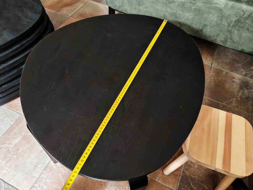 Zwarte organische salontafel, Huis en Inrichting, Tafels | Salontafels, Ophalen, Gebruikt, 50 tot 100 cm, 50 tot 100 cm