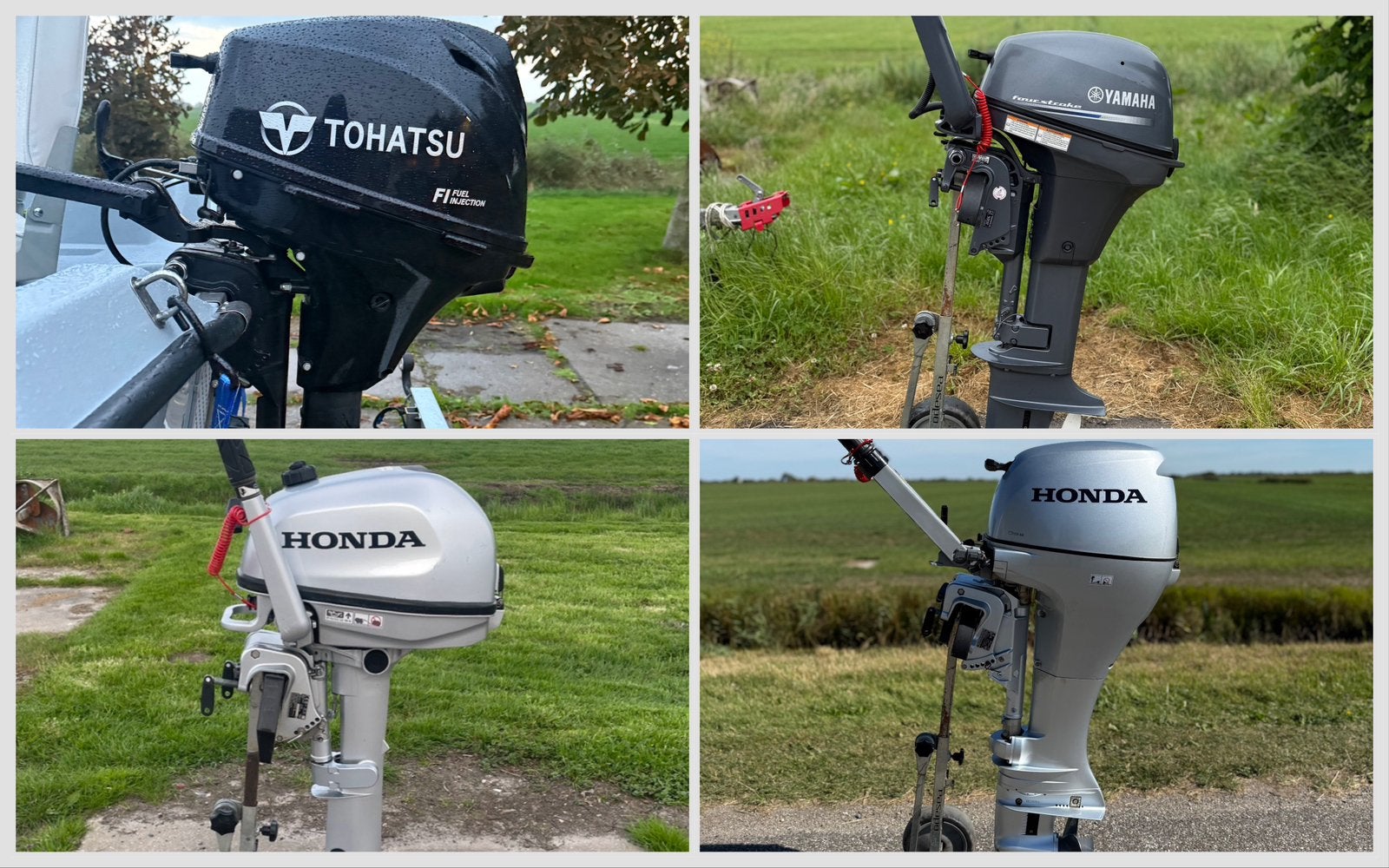 4x buitenboordmotor Tohatsu 15 + Yamaha 9.9 + honda 8 & 4 pk, 5 tot 10 pk, Viertaktmotor, Ophalen of Verzenden, Zo goed als nieuw