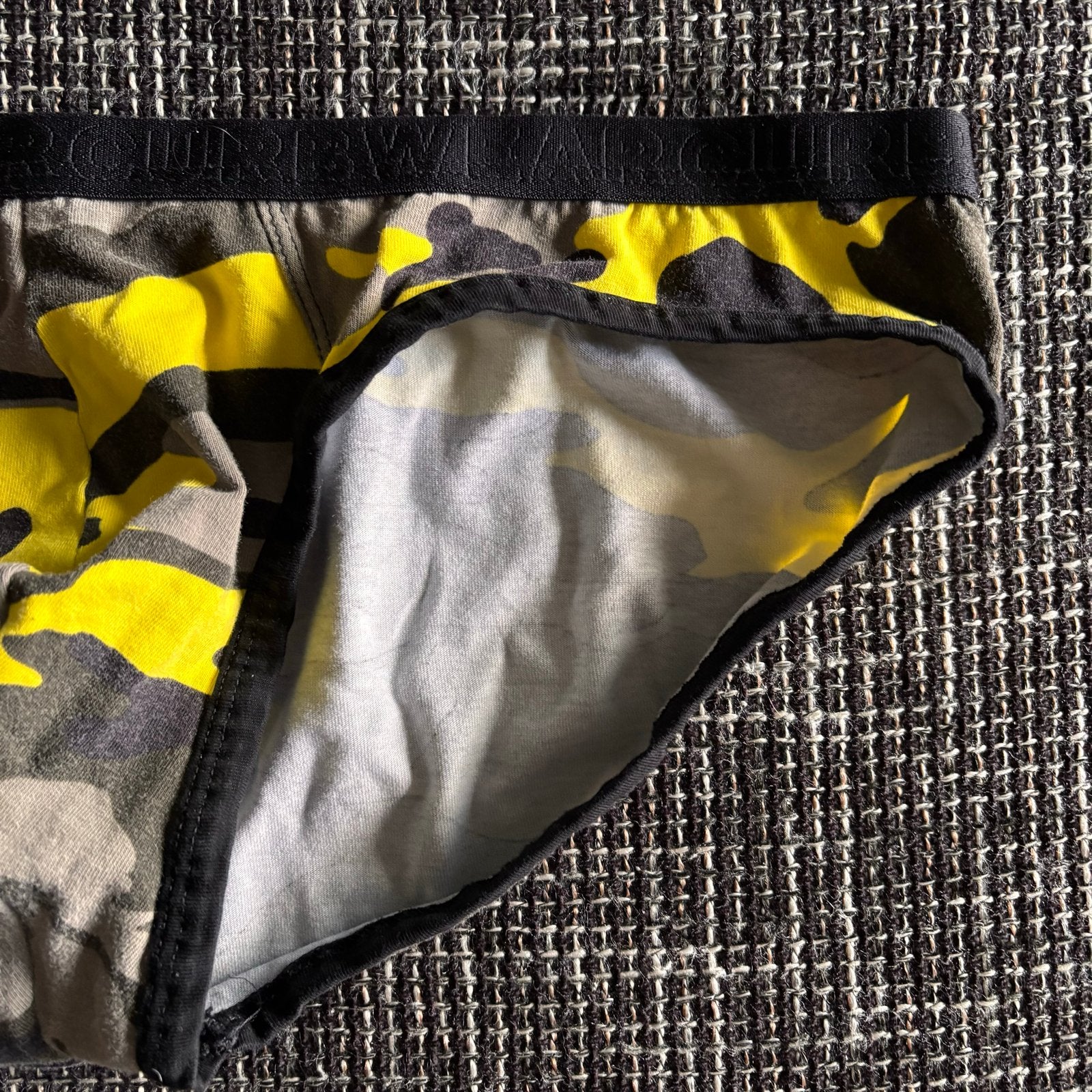 Heren slip met camouflageprint - maat L, Ophalen of Verzenden, Geel, Slip