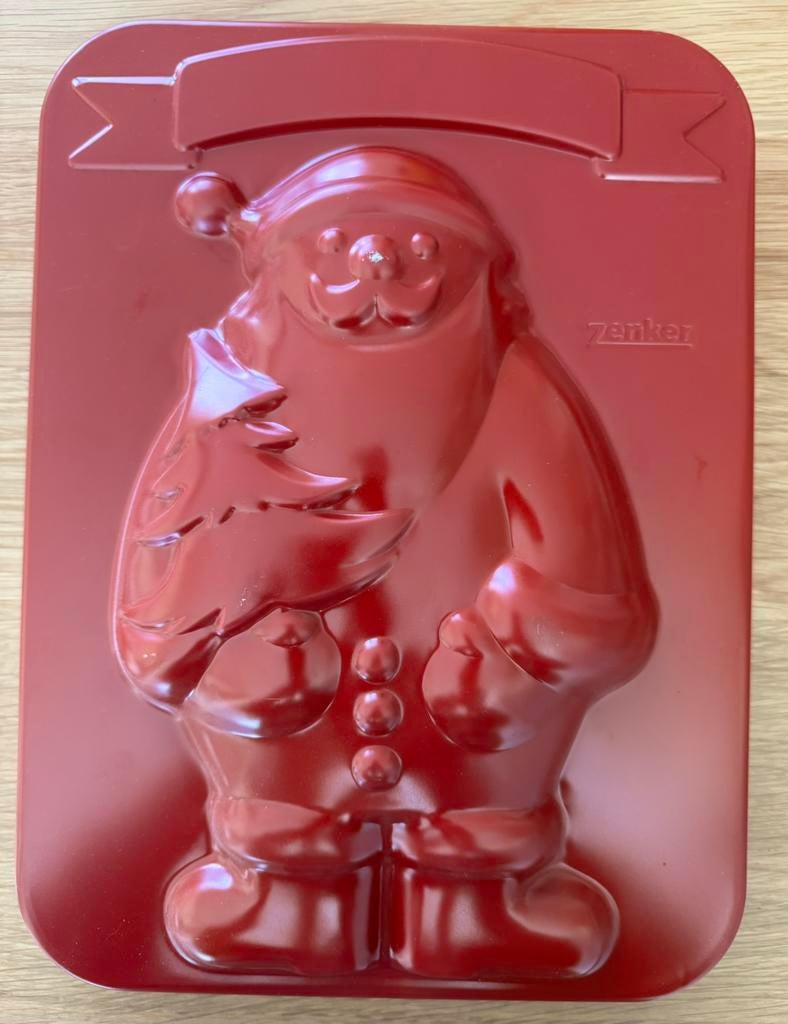 Bakvorm Kerstman (met recept‍ zie foto 3)., Ophalen of Verzenden, Zo goed als nieuw, Taarten, Bakvorm