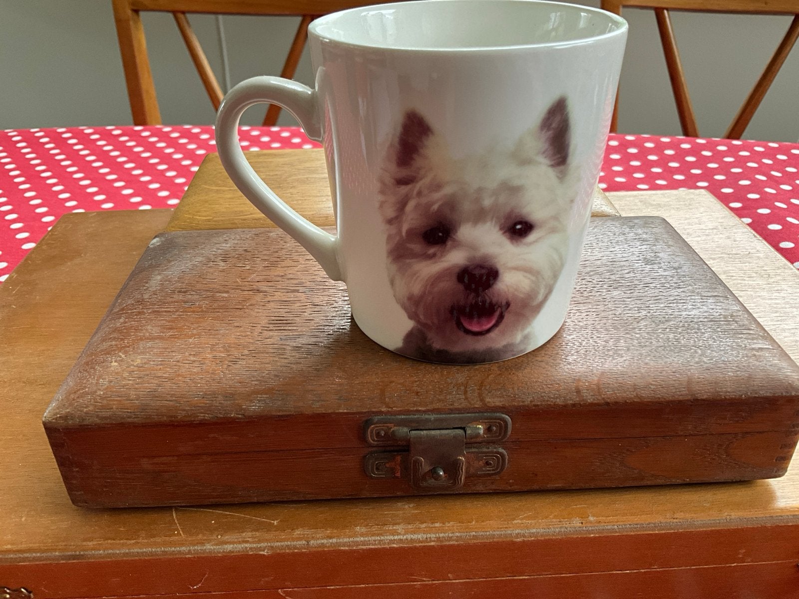 Mok met Westie hond - "I love Westies" - Zo goed als nieuw, Ophalen of Verzenden, Zo goed als nieuw, Hond of Kat, Overige typen