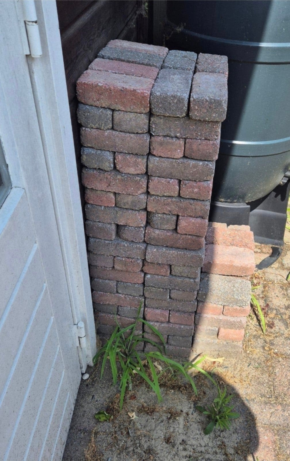 gekleurde klinkers, Ophalen, Beton, Klinkers