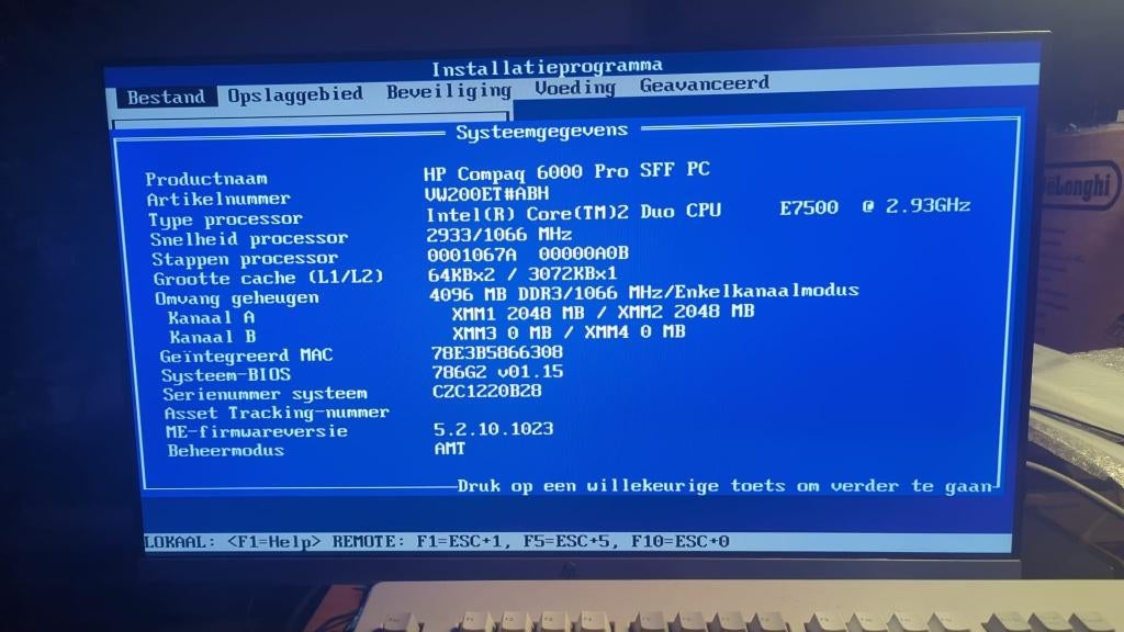 vintage computer HP 6000 pro SFF computer, Ophalen