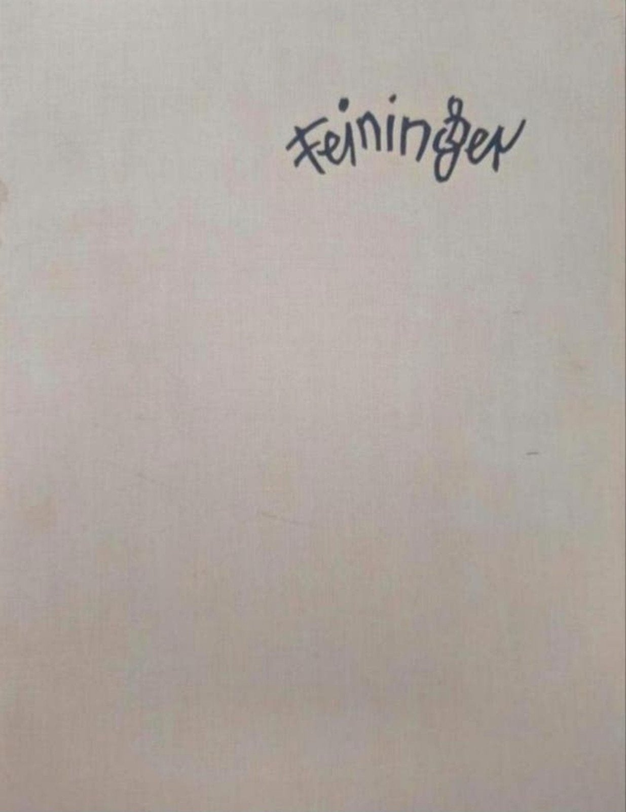 LYONEL FEININGER Tekeningen Aquarellen Grafiek. Hardcover, Boeken, Verzenden, Zo goed als nieuw