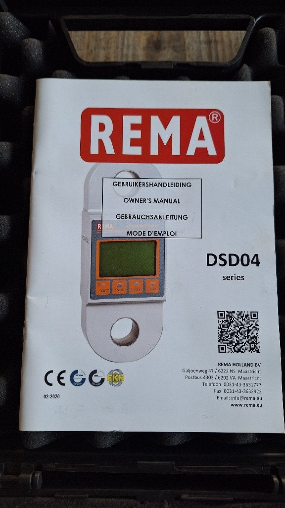 2x REMA DSD04 Dynamometer Trekkracht meetapparaat elektrisch, Ophalen of Verzenden, Zo goed als nieuw, /, /