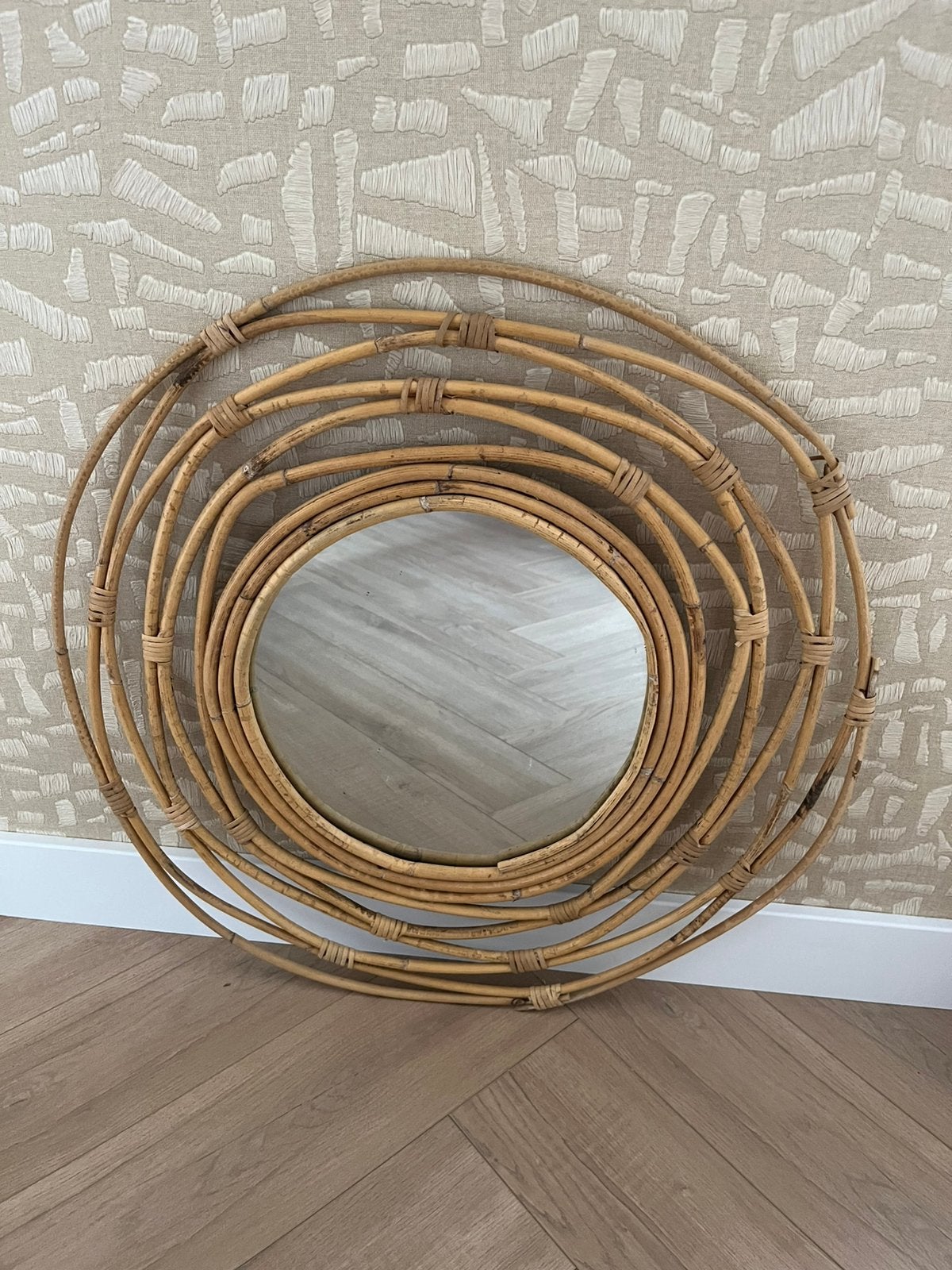 Rotan spiegel 60cm, Ophalen, Zo goed als nieuw, Minder dan 2 meter, Overige kabels