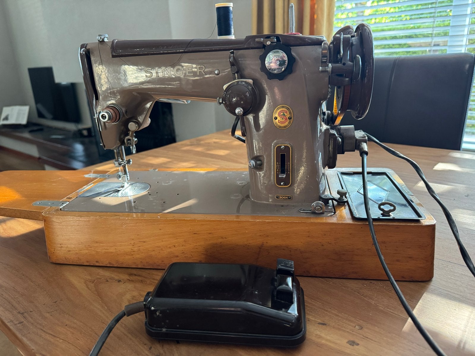 Vintage Singer Naaimachine met Koffer, Ophalen