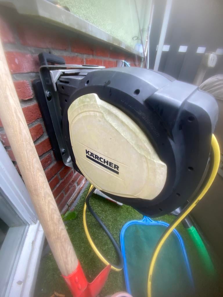 Karcher muurhaspel, Tuin en Terras, Tuinslangen, Ophalen, Gebruikt, Tuinslang