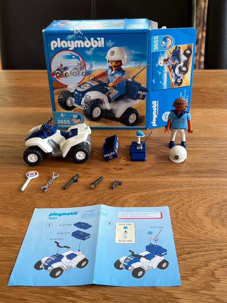 Playmobil 3655 – Country – Politie met strand quad, Ophalen of Verzenden, Zo goed als nieuw, Complete set