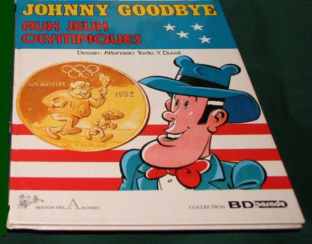 Johhny Goodbye - Aux Jeux Olympiques {FRA] 1984, Gelezen, Eén stripboek, Ophalen of Verzenden, Dino Attanasio / Y. Duval