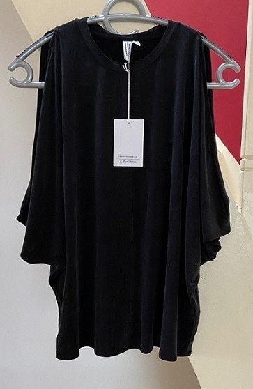 &Other Stories, zwarte top met open schoudernaad, Zwart, Ophalen of Verzenden, Korte mouw, Maat 36 (S)