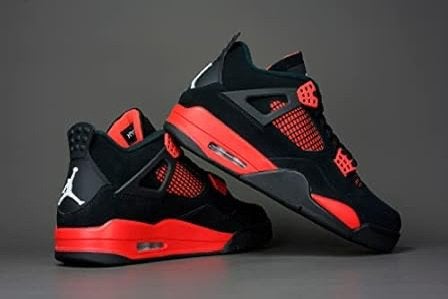Nike Air Jordan 4 Retro 'Red Thunder'- Maat 43, Kleding | Heren, Zwart, Ophalen of Verzenden, Sneakers of Gympen, Zo goed als nieuw