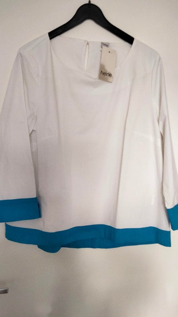 Nieuwe trui Heine 44 wit blauw, Wit, Maat 42/44 (L), Nieuw, Ophalen of Verzenden