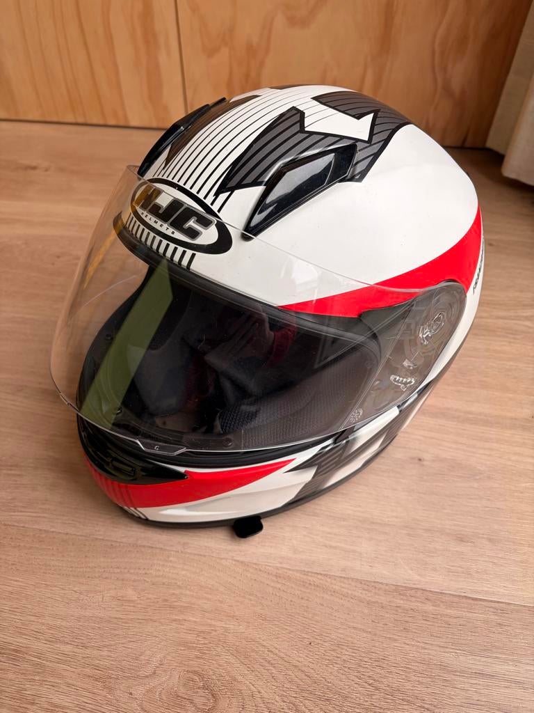 HJC Integraalhelm maat 53- Wit, Rood, Zwart Design, Ophalen of Verzenden