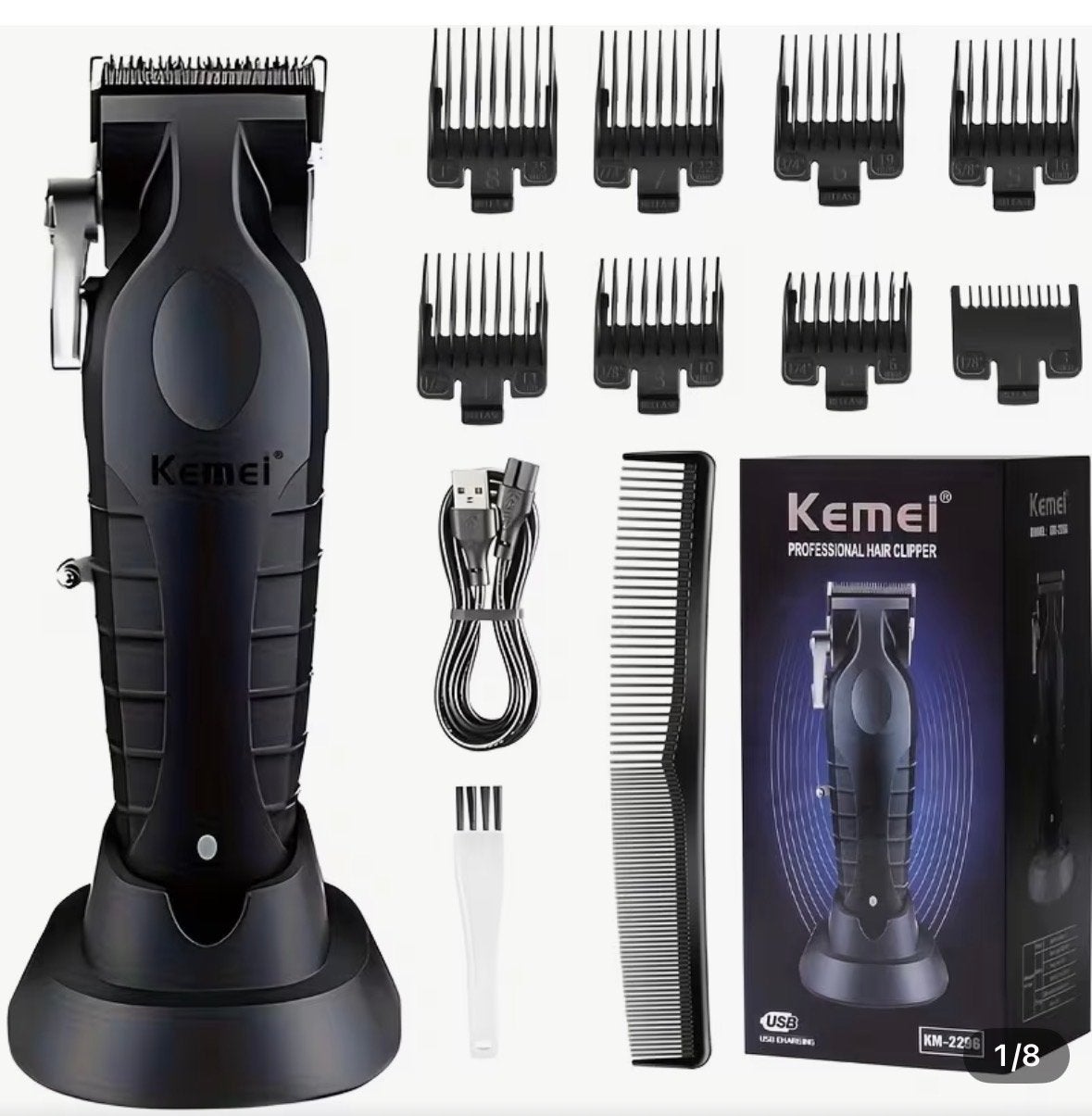 Kemei Professionele Tondeuse - Draadloos & Oplaadbaar, Ophalen of Verzenden, Nieuw, Tondeuse