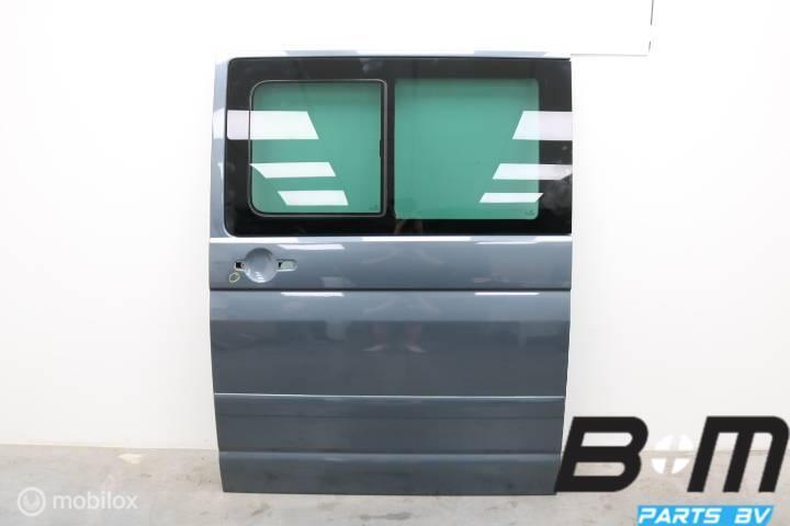 Schuifdeur + schuifruit links VW Transporter T5 7E0843107BB, Gebruikt