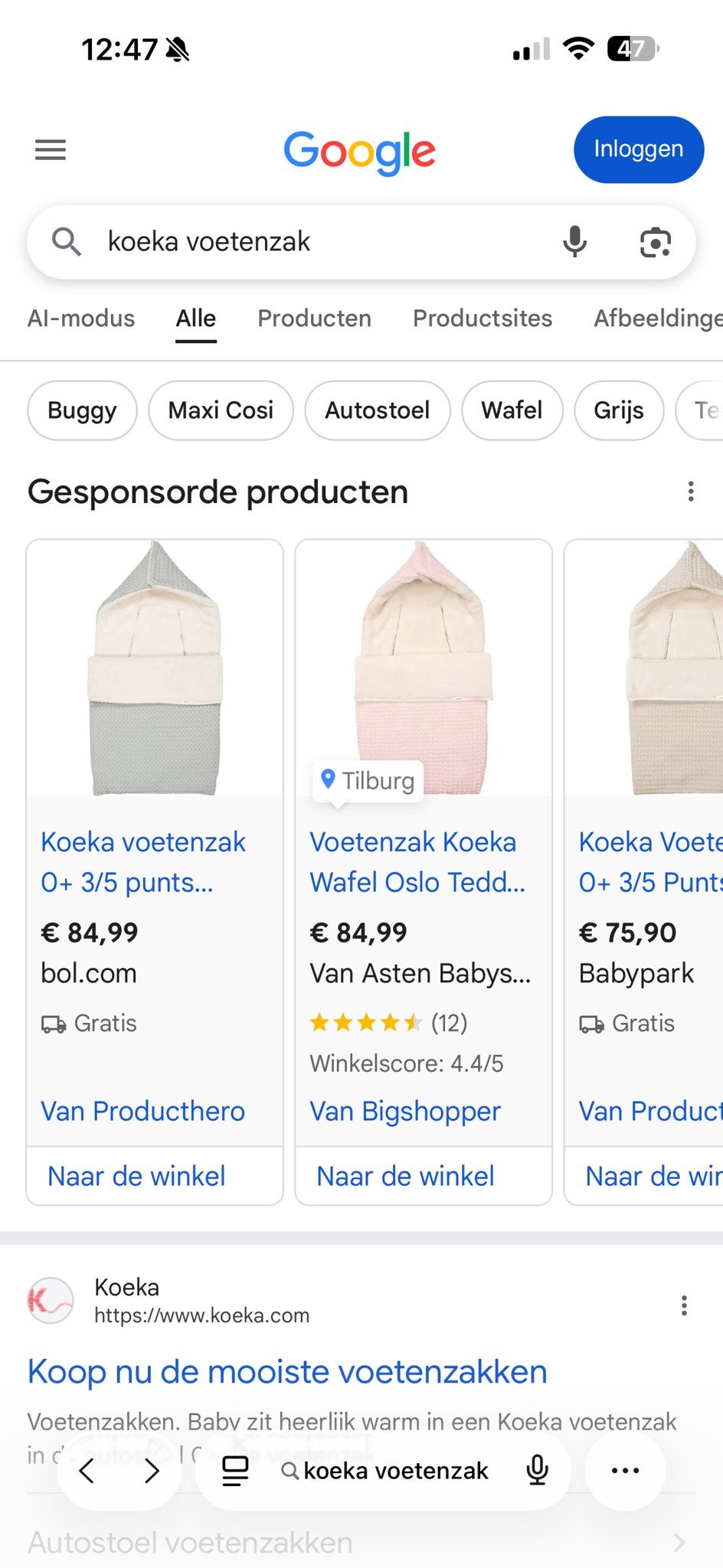 Koeka Voetenzakken Wafel en Teddy - 2 stuks, Ophalen, Groen, Nieuw, Koeka