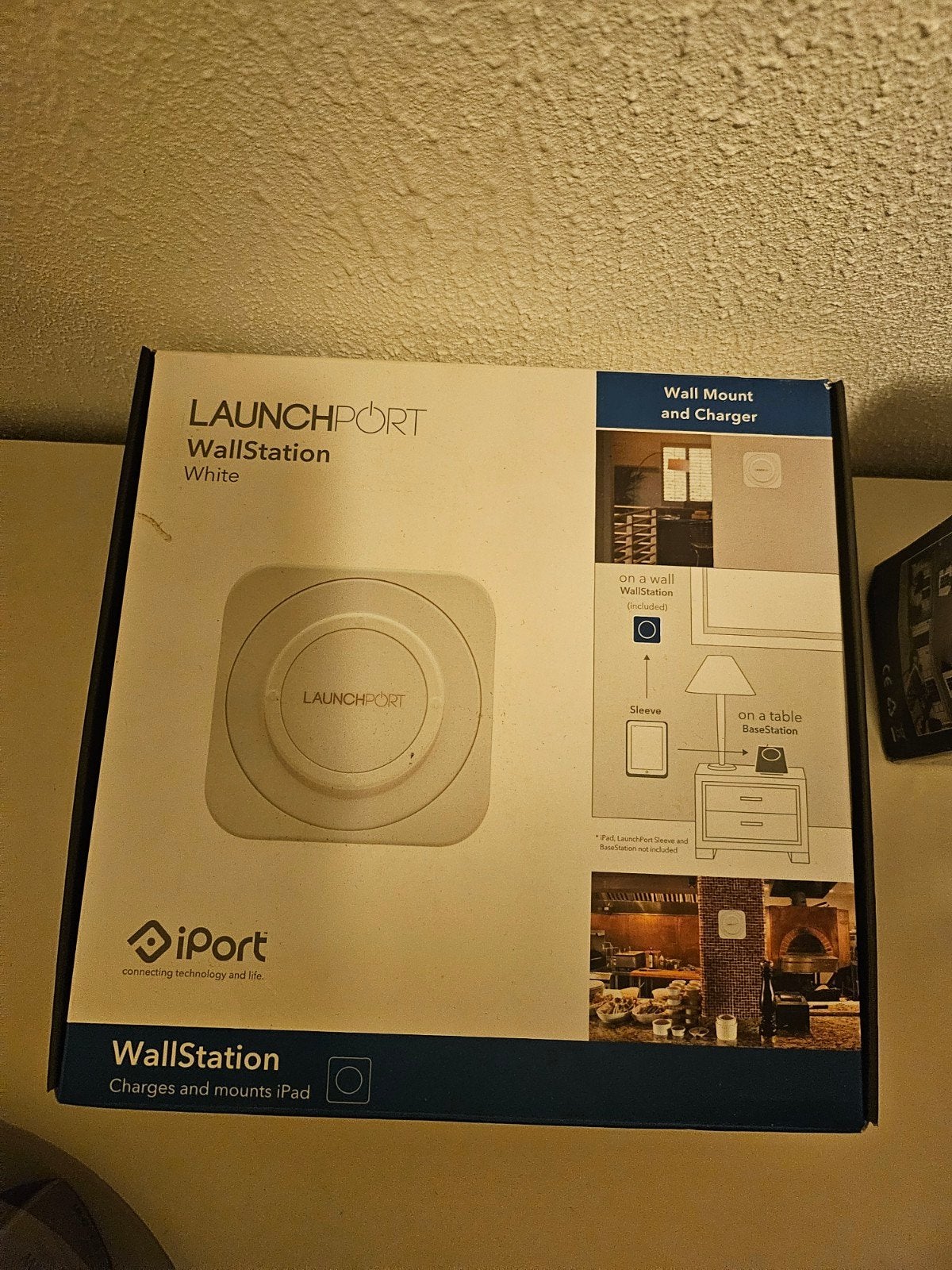 iPort Launch (LaunchPort) WallStation Ipad Mount Wit Nieuw, 13 inch of meer, Apple iPad, Wit, Nieuw