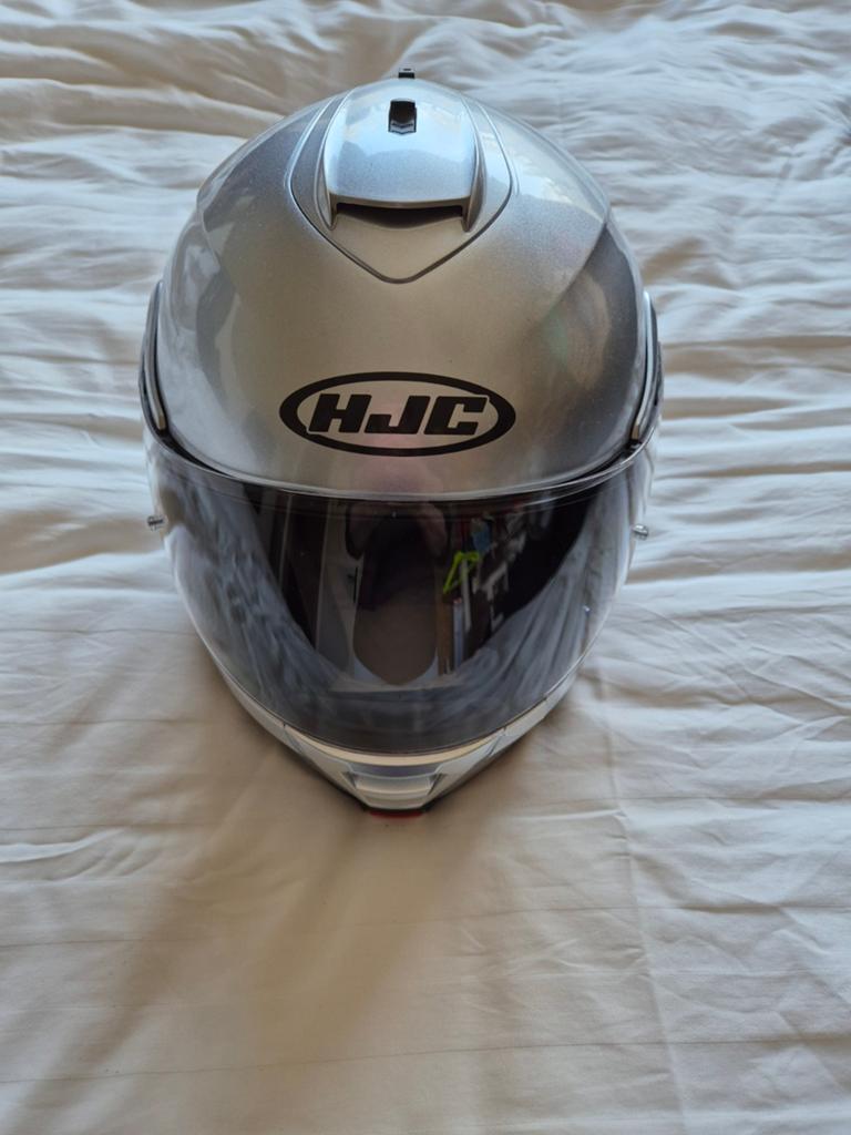 HJC IS-MAX II Systeemhelm - Maat S (Zilver), Motoren, Kleding | Motorhelmen, Dames, Heren, Systeemhelm, S, HJC, Tweedehands, Ophalen of Verzenden
