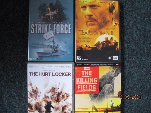42D,75: strikeForceSea-tearsSun-hurtLocker-killingFields, Engels, Vanaf 16 jaar, Nederlands, Ophalen of Verzenden
