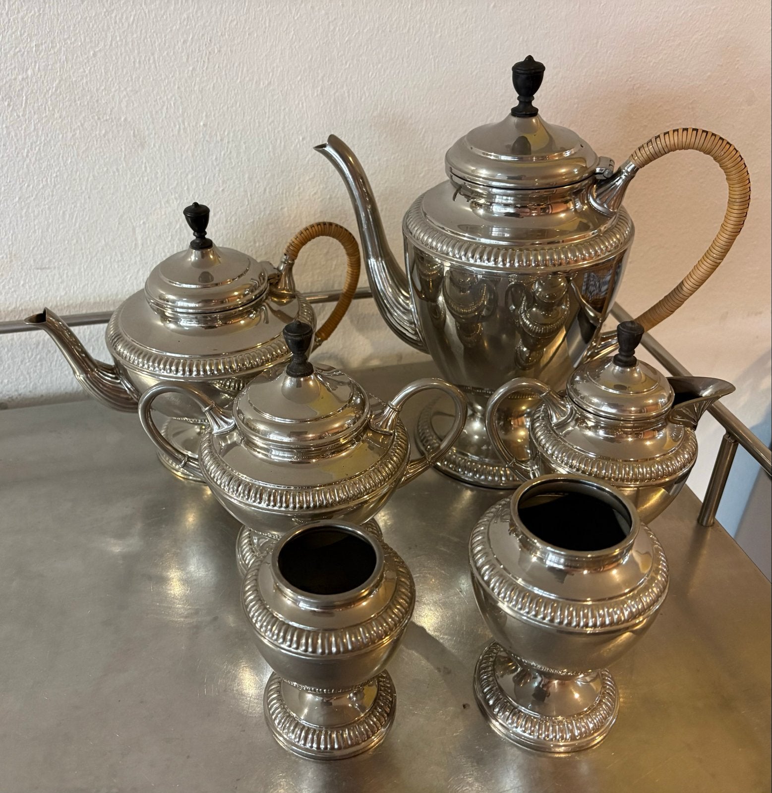 Vintage Rio 235 Tiel Holland Verzilverd Theeservies, Antiek en Kunst, Antiek | Goud en Zilver, Ophalen, Zilver