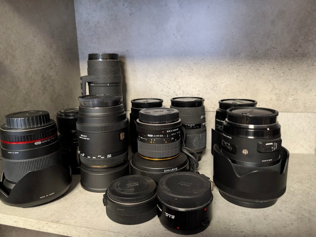 A-mount lenzen voor Sony, fullframe, nu  voor SPOTPRIJS, Ophalen of Verzenden, Gebruikt, Sony A-mount, Toebehoren