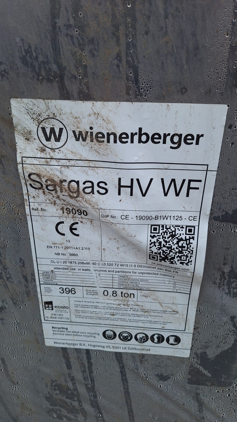 Wienerberger Bakstenen - Sargas HV WF & Pollux HV WF, Ophalen, Nieuw, Bakstenen