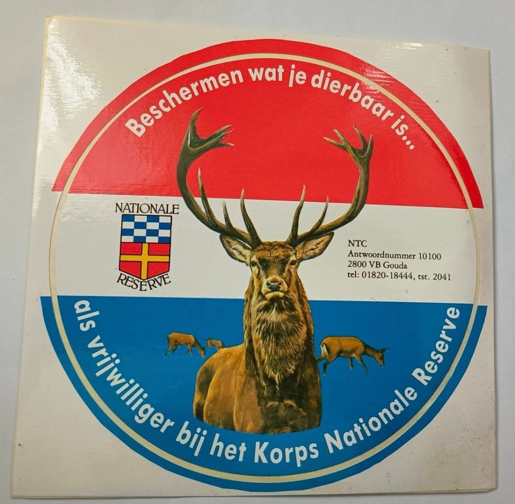 Sticker Korps Nationale reserve, Verzamelen, Ophalen of Verzenden, Zo goed als nieuw, Bedrijf of Vereniging