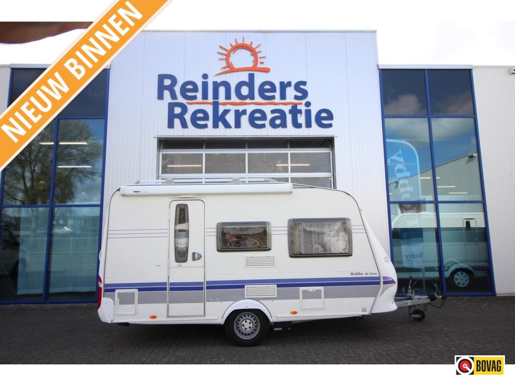 Hobby De Luxe 400 SF Mover Voortent Thule 5200, Hobby, Bedrijf, Treinzit, 4 tot 5 meter