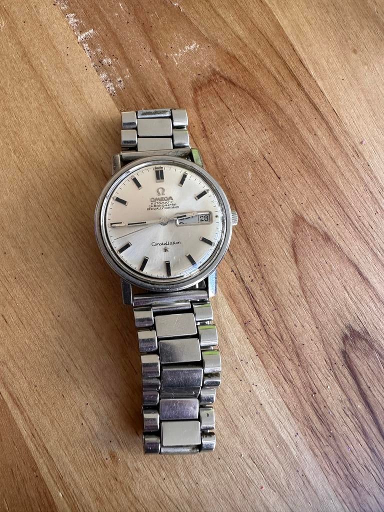 Vintage Omega Constellation Automatic - C-Case - Chronometer, Staal, Polshorloge, Ophalen of Verzenden, Omega